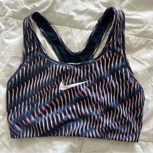 Nike Pink and Blue Sports Bra with Racerback